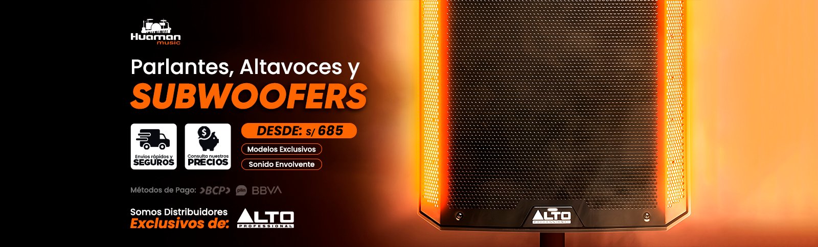 Alto professional huaman parlantes