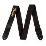 Correas Negra con Logotipo Fender Amarillo