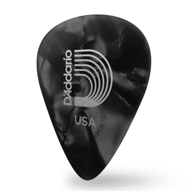 Púas D'Addario Clásica Celuloide Perla Negra