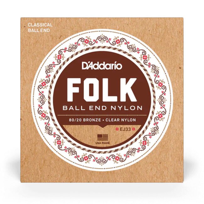 Cuerdas para Guitarra Acústica Folk Nylon D'Addario EJ33
